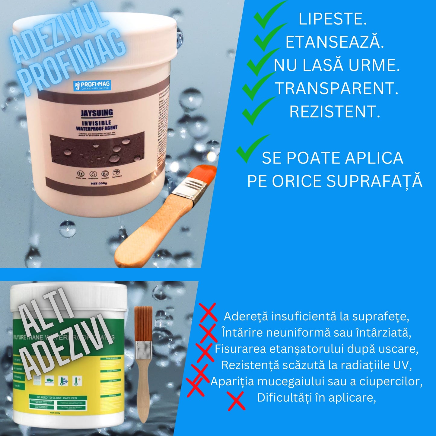 Adeziv etanșator transparent AquaStop