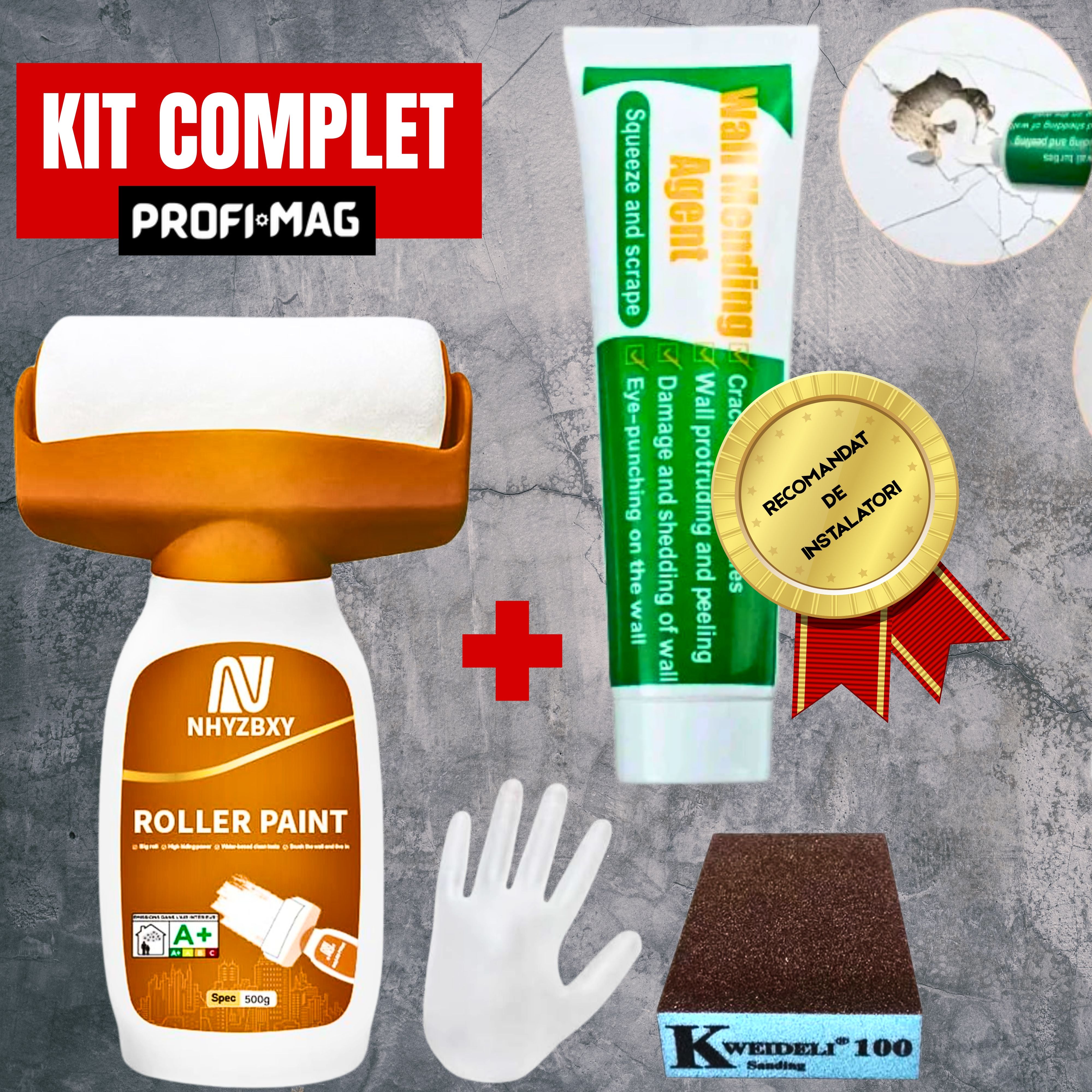 【裁断済み】ＨＯＭＥ　ＤＥＮＴＩＳＴ　ＰＲＯＦＥＳＳＩＯＮＡＬ 1〜5 WALL FIX - Kit complet de reparat pereții – Profimag